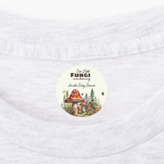 Rustic Woodland Forest Mushroom Baby shower Pack Labels (Aangebracht)