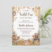 Rustic Woodland Forest Neutral Baby shower Kaart (Staand voorkant)