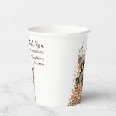 Rustic Woodland Forest Neutral Baby shower Papieren Bekers (Rechts)