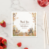 Rustic Woodland Forest Neutral Baby shower Servet (Insitu)