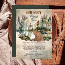 Rustic Woodland Forest Oh Boy Beer Baby shower