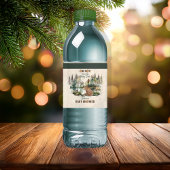 Rustic Woodland Forest Oh Boy Beer Baby shower Waterfles Etiket