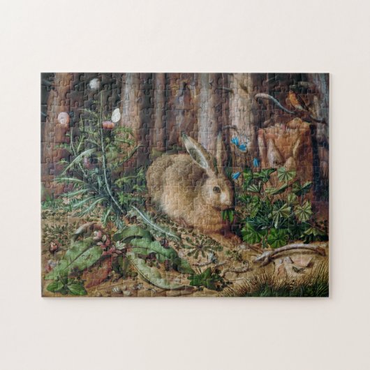 Rustic Woodland Forest Rabbit Legpuzzel (Horizontaal)