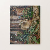 Rustic Woodland Forest Rabbit Legpuzzel (Verticaal)