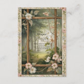 Rustic Woodland Forest Raffle Diapper Informatiekaartje (Voorkant)