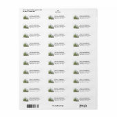 Rustic Woodland Forest Trees Mountain Bossen Etiket (Full Sheet)