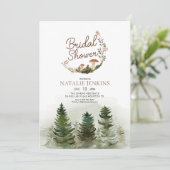Rustic Woodland Forest Vrijgezellenfeest Kaart (Staand voorkant)