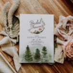Rustic Woodland Forest Vrijgezellenfeest Kaart<br><div class="desc">Rustic Woodland Forest Bridal Shower Invitation. Het meeste schrijven is editable - klik "aanpassen verder"knoop om uit te geven. Overeenkomende objecten in ons ontwerp van Cava-partij in winkel</div>