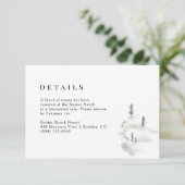 Rustic Woodland Forest Wedding Details Informatiekaartje (Staand voorkant)
