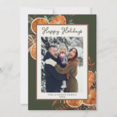 Rustic Woodland Foto Kerstvakantie Kaart (Voorkant)