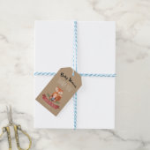 Rustic Woodland Fox Baby shower Gift Label Cadeaulabel (Met Touw)