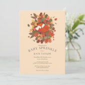 Rustic Woodland Fox Cub Baby Sprinkle Kaart (Staand voorkant)