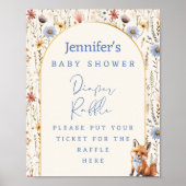 Rustic Woodland Fox Luier Raffle Teken Poster (Voorkant)