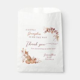 Rustic Woodland Fox Pumpkin Thank You Bedankzakje