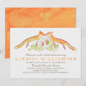 Rustic Woodland Fox Vrijgezellenfeest Kaart (Voorkant / Achterkant)