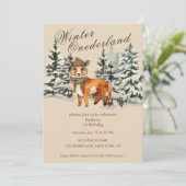 Rustic Woodland Fox Winter Nederland Kaart (Staand voorkant)