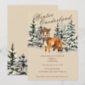 Rustic Woodland Fox Winter Nederland Kaart (Voorkant / Achterkant)