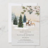 Rustic Woodland Genderneutraal Baby shower Kaart (Voorkant)