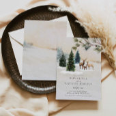 Rustic Woodland Genderneutraal Baby shower Kaart