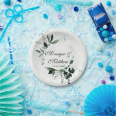 Rustic Woodland Greenery Eucalyptus Wedding Papieren Bordje (Feest)