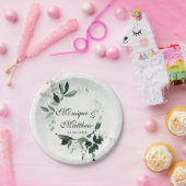 Rustic Woodland Greenery Eucalyptus Wedding Papieren Bordje (Feest)