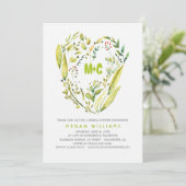 Rustic Woodland Greenery Wreath Vrijgezellenfeest Kaart (Staand voorkant)