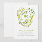 Rustic Woodland Greenery Wreath Vrijgezellenfeest Kaart (Voorkant / Achterkant)