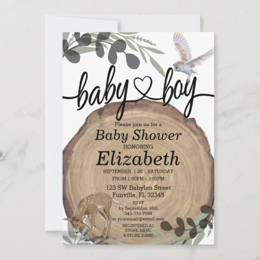 Rustic Woodland Kaart (Voorkant)