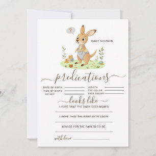 Rustic Woodland Kangaroo Baby shower voorspellinge