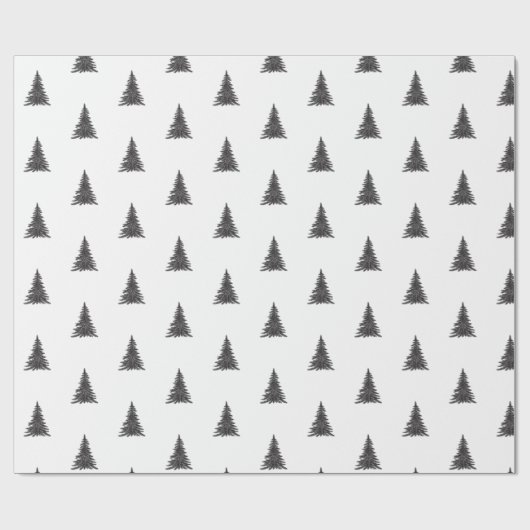 Rustic Woodland - kerstboompapier met cadeautjes Cadeaupapier (Vlak)