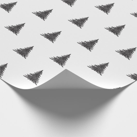 Rustic Woodland - kerstboompapier met cadeautjes Cadeaupapier (Hoek)