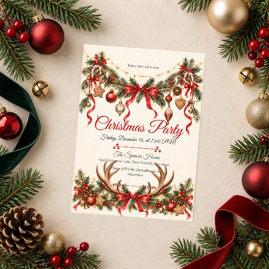 Rustic Woodland Kerstfeest Kaart