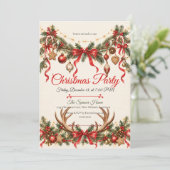 Rustic Woodland Kerstfeest Kaart (Staand voorkant)