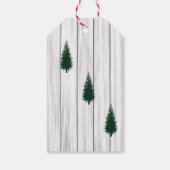 Rustic Woodland Kerstfoto Cadeaulabel (Achterkant)