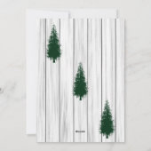 Rustic Woodland Kerstfoto Feestdagenkaart (Achterkant)