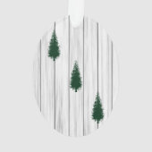 Rustic Woodland Kerstfoto Ornament (achterkant)