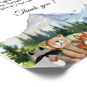 Rustic Woodland Luier verloting baby shower teken Poster (Hoek)