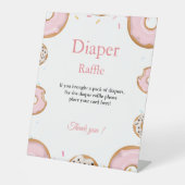 Rustic Woodland Luier verloting baby shower teken Reclamebord Met Voetstuk (Voorkant)