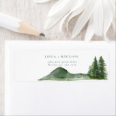 Rustic Woodland Mountain Forest bruiloft Etiket (Insitu)