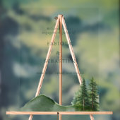 Rustic Woodland Mountain Forest Engagement Welkom Acryl Bord (Neutraal)