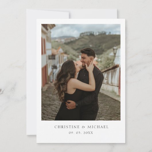 Rustic Woodland Mountain Forest Pine bruiloft uitn Kaart (Achterkant)