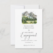 Rustic Woodland Mountain Forest verlovingsfeest Save The Date (Voorkant)