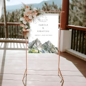 Rustic Woodland Mountain Forest Wedding welkom Poster