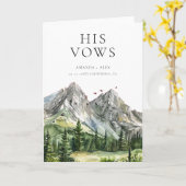 Rustic Woodland Mountain Forest zijn huwelijksgelo Kaart (Gele Bloem)