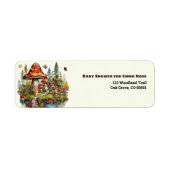 Rustic Woodland Mushroom Baby shower Herfst Label (Voorkant)