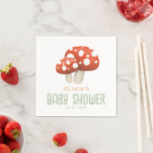 Rustic Woodland Mushroom Baby shower Servet (Insitu)
