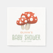 Rustic Woodland Mushroom Baby shower Servet (Voorkant)