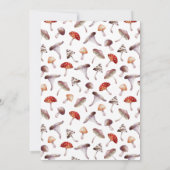 Rustic Woodland Mushroom Baby shower Uitnodiging (Achterkant)