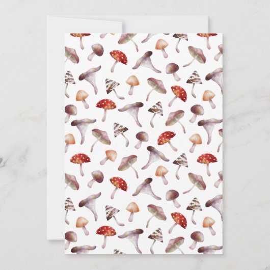 Rustic Woodland Mushroom Baby shower Uitnodiging (Achterkant)