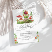 Rustic Woodland Mushroom Baby shower Uitnodiging